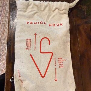 New! QUIET TOWN shower curtain 
Venice Hook Brass